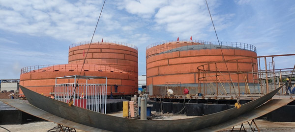 湖北宜昌酸罐項目施工穩步推進